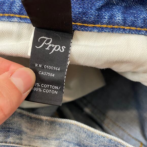 PRPS Le Sabre Slim Tapered Fit Distressed Jeans Men's 32x34 - Picture 9 of 13